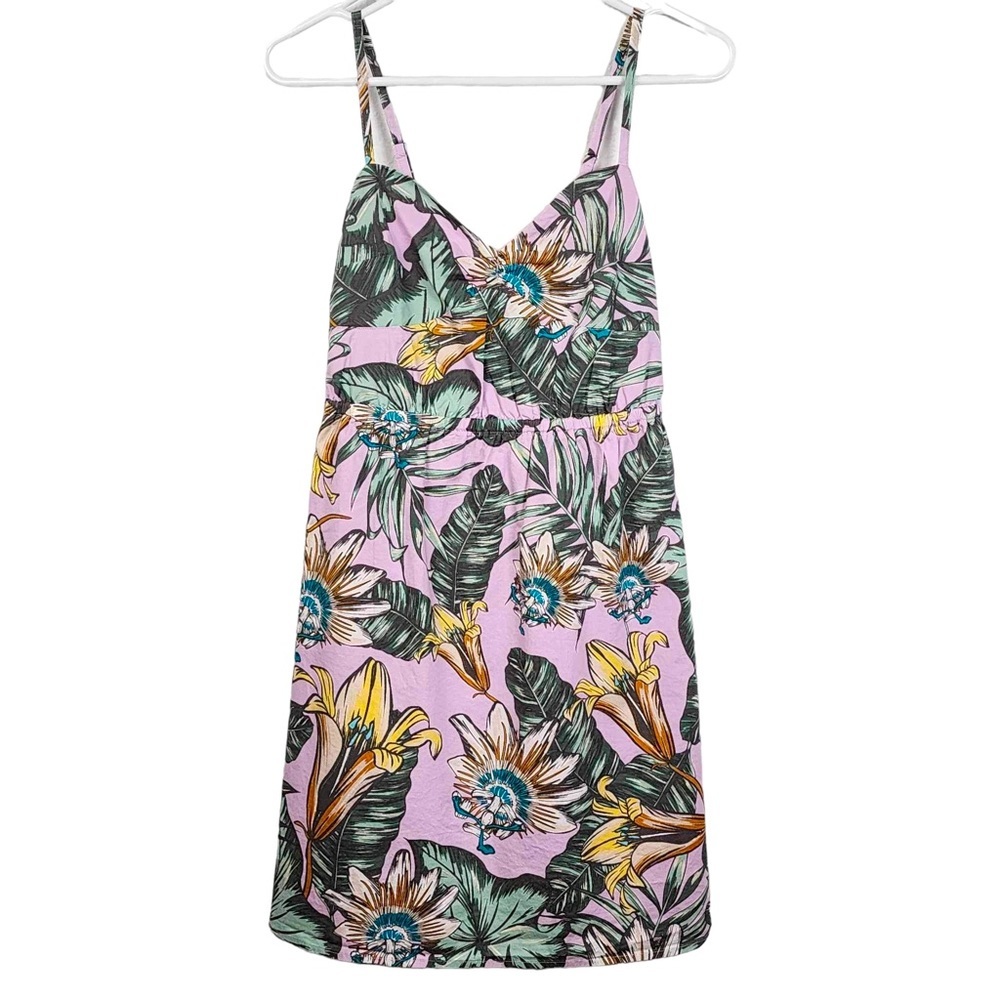 J. crew Boho spaghetti strap pink tropical floral sundress